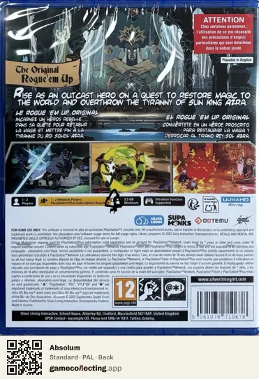 Absolum PlayStation 5, PAL box back