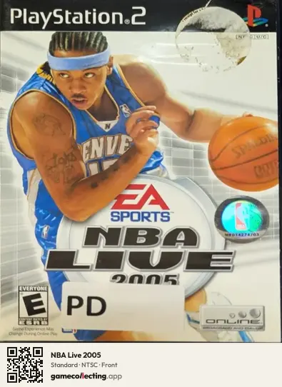 NBA Live 2005 PlayStation 2, NTSC box front