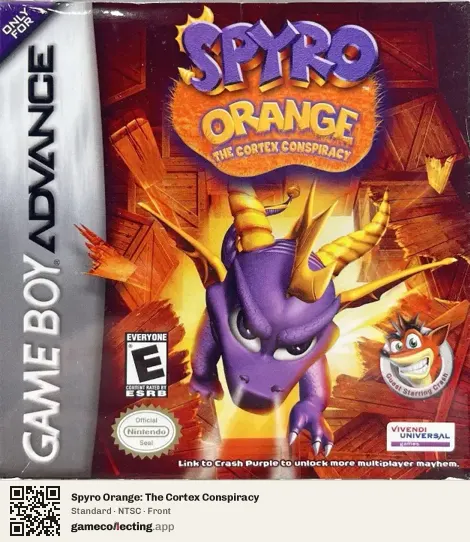 Spyro Orange: The Cortex Conspiracy Game Boy Advance, NTSC box front