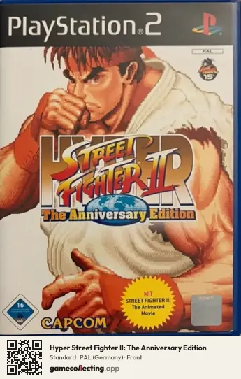 Hyper Street Fighter II: The Anniversary Edition PlayStation 2, Germany box front
