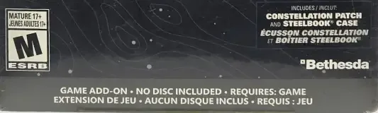 Starfield: Premium Edition Upgrade, the ESRB box on its front