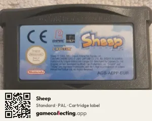 Sheep Game Boy Advance, PAL cartridge label