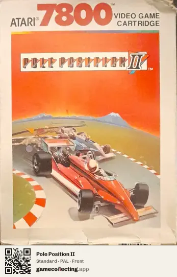 Pole Position II Atari 7800, PAL box front