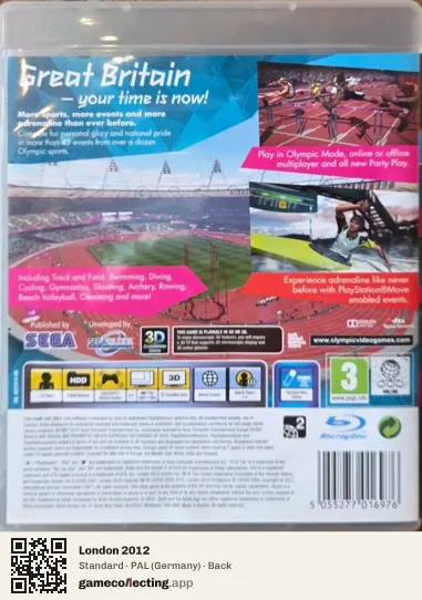 London 2012 PlayStation 3, Germany box back
