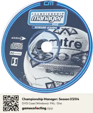 Championship Manager: Season 03/04 Computer, PAL disc