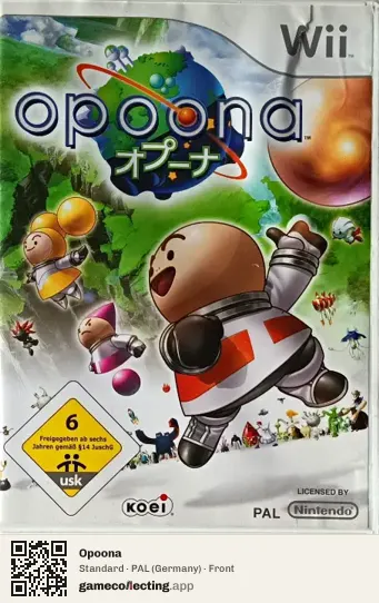 Opoona Nintendo Wii, Germany box front