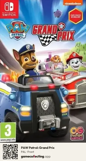 PAW Patrol: Grand Prix Nintendo Switch, PAL box front