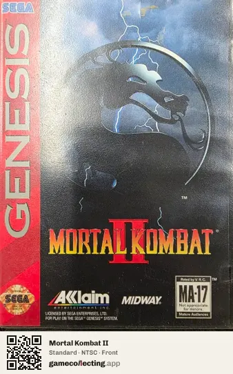 Mortal Kombat II Sega Mega Drive / Genesis, NTSC box front
