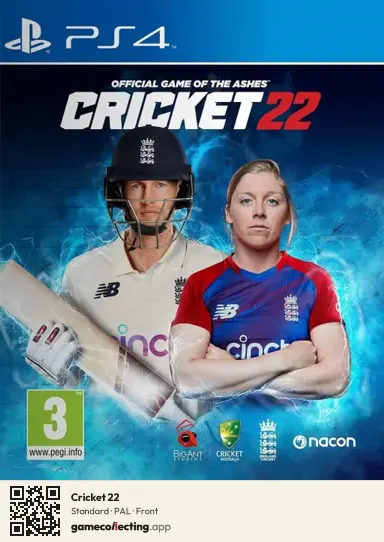 Cricket 22 PlayStation 4, PAL box front