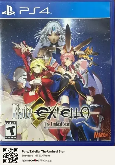 Fate/Extella: The Umbral Star PlayStation 4, NTSC box front