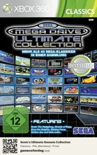 Sonic's Ultimate Genesis Collection Xbox 360, Germany box front