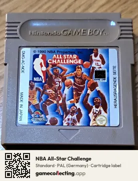 NBA All-Star Challenge Game Boy, PAL cartridge label