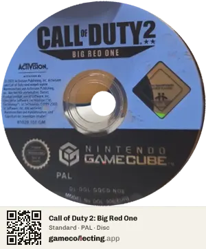 Call of Duty 2: Big Red One Nintendo GameCube, PAL disc