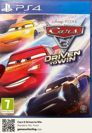 Cars 3: Driven to Win PlayStation 4, PAL box front