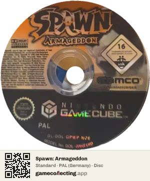 Spawn: Armageddon Nintendo GameCube, PAL disc