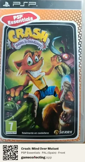 Crash: Mind Over Mutant PlayStation Portable, Spain box front