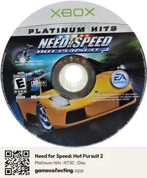 Need for Speed: Hot Pursuit 2 Xbox, NTSC disc
