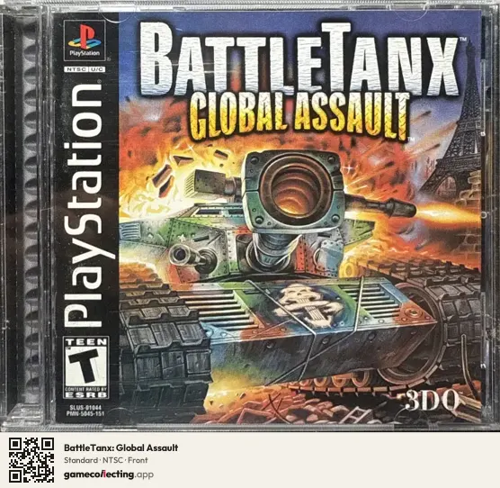 BattleTanx: Global Assault PlayStation, NTSC box front