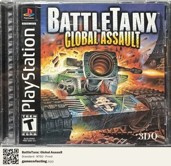 BattleTanx: Global Assault PlayStation, NTSC box front