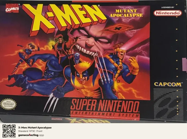 X-Men: Mutant Apocalypse Super Nintendo Entertainment System, NTSC box front
