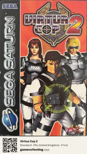 Virtua Cop 2 Sega Saturn, United Kingdom box front