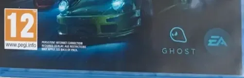Need for Speed, the PEGI square on its front