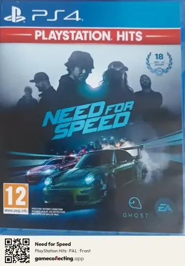 Need for Speed PlayStation 4, PAL box front