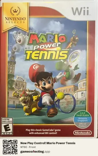 New Play Control! Mario Power Tennis Nintendo Wii, NTSC box front
