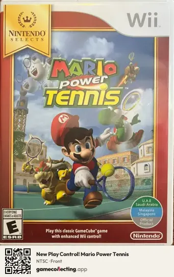 New Play Control! Mario Power Tennis Nintendo Wii, NTSC box front