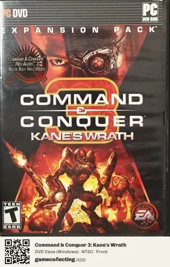 Command & Conquer 3: Kane's Wrath Computer, NTSC box front