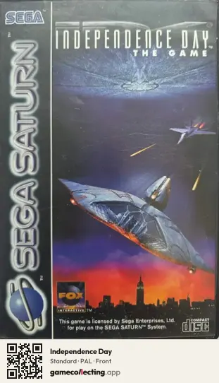 Independence Day Sega Saturn, PAL box front