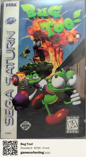 Bug Too! Sega Saturn, NTSC box front