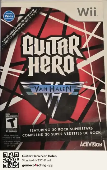 Guitar Hero: Van Halen Nintendo Wii, NTSC box front