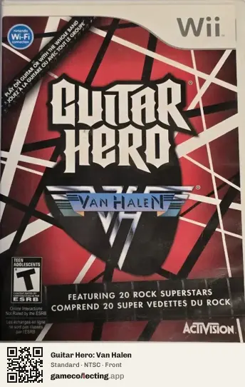 Guitar Hero: Van Halen Nintendo Wii, NTSC box front