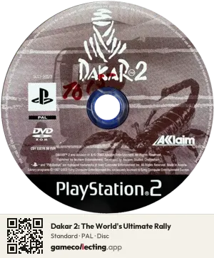 Dakar 2: The World's Ultimate Rally PlayStation 2, PAL disc