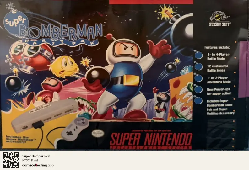 Super Bomberman Super Nintendo Entertainment System, NTSC box front