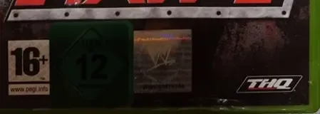 WWE Raw 2, the PEGI square on its front