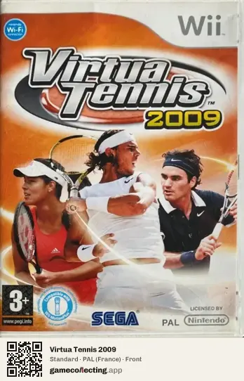 Virtua Tennis 2009 Nintendo Wii, France box front