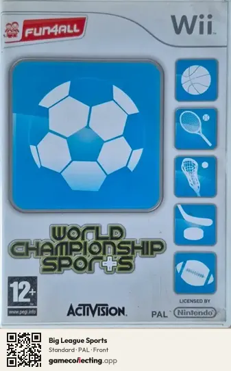 Big League Sports Nintendo Wii, PAL box front