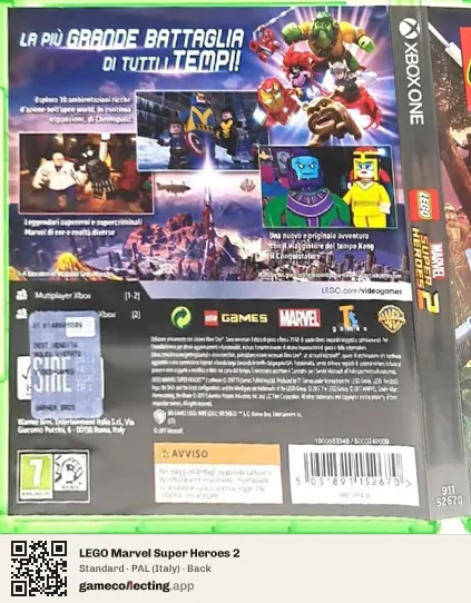 LEGO Marvel Super Heroes 2 Xbox One, Italy box back