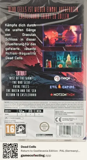 Dead Cells Nintendo Switch, Germany box back