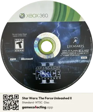 Star Wars: The Force Unleashed II Xbox 360, NTSC disc