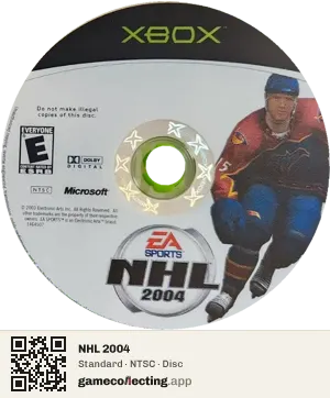 NHL 2004 Xbox, NTSC disc