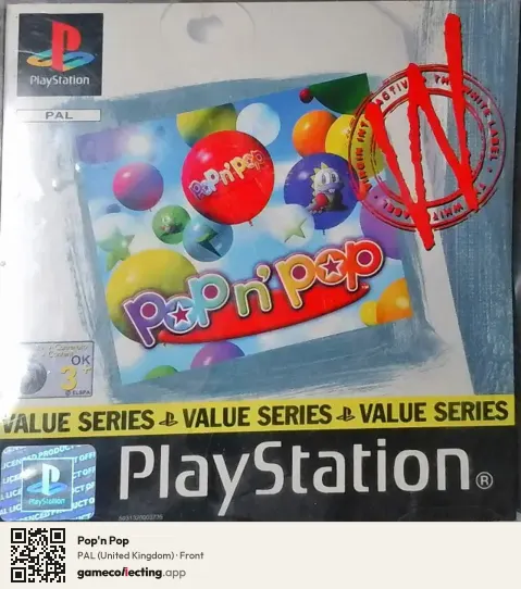 Pop'n Pop PlayStation, United Kingdom box front