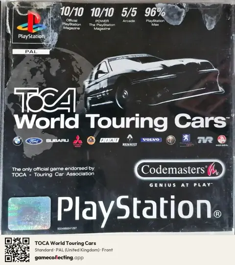 TOCA World Touring Cars PlayStation, United Kingdom box front