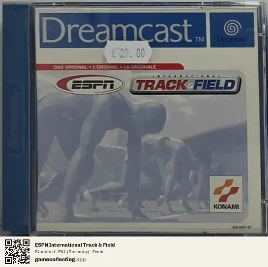 ESPN International Track & Field Sega Dreamcast, Germany box front