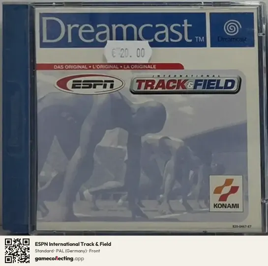 ESPN International Track & Field Sega Dreamcast, Germany box front
