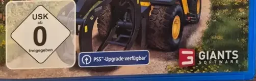 Farming Simulator 22, the USK square on its front