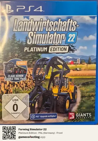 Farming Simulator 22 PlayStation 4, Germany box front
