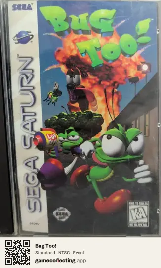 Bug Too! Sega Saturn, NTSC box front